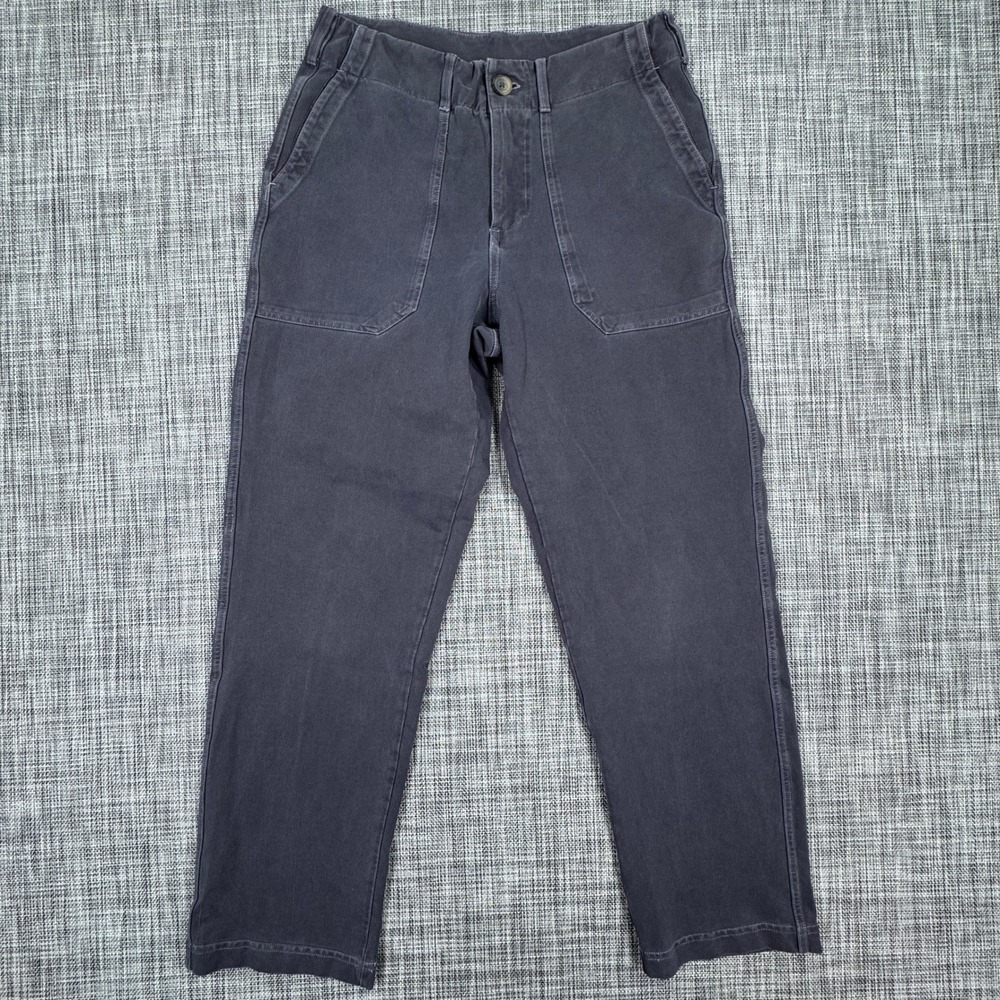 Grey State Womens Small Washed Workwear Pants Graphite Gray Cotton Straight Leg